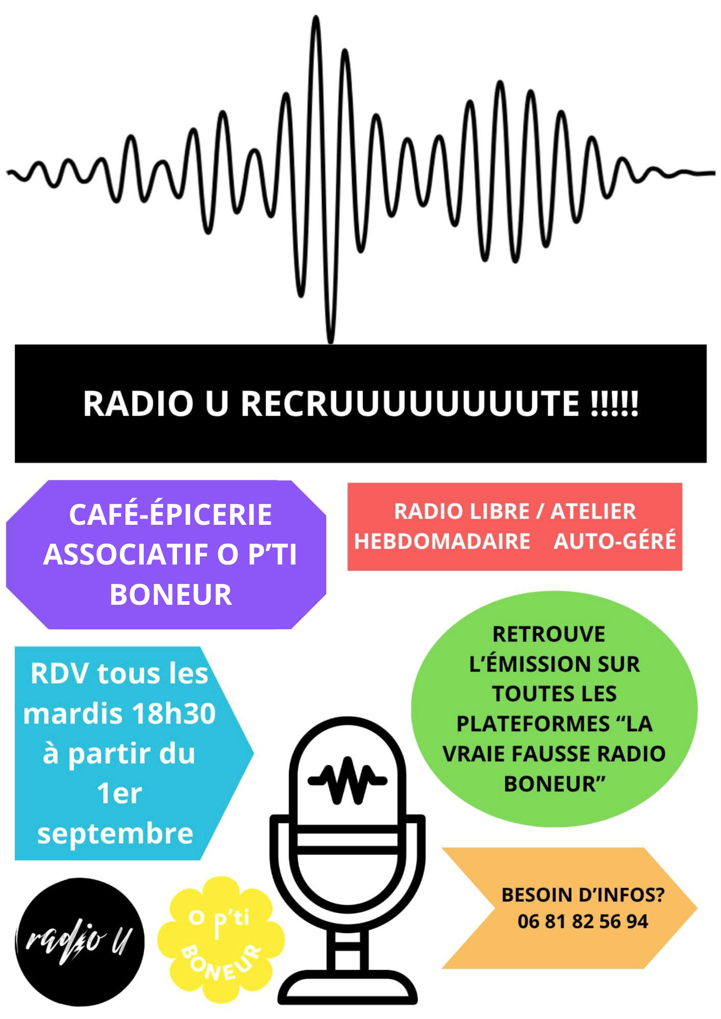 Radio U recrute ! atelier de radio libre auto-géré au café-épicerie associatif